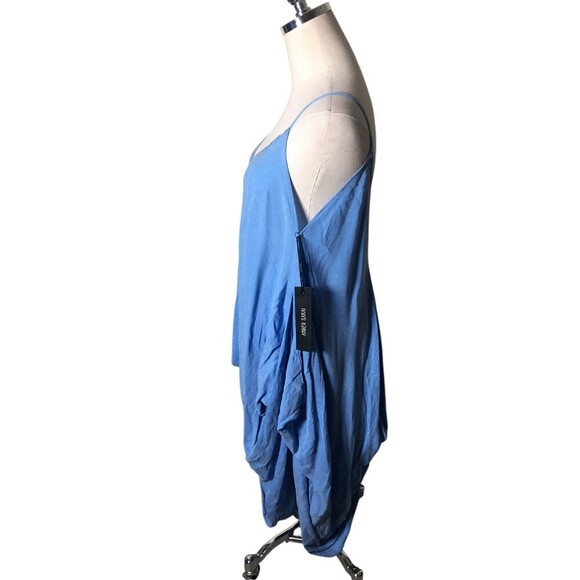 Amber Sakai Dress Women's Size 4 Blue Sleeveless Midi - Picture 3 of 7